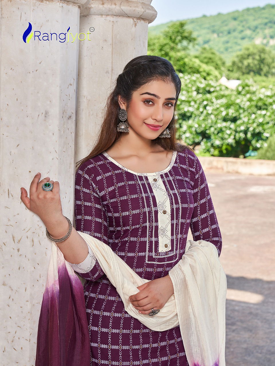 Rangjyot Rangrasiya 1 Fancy Printed Ethnic Wear Rayon Latest Kurti Bottom With Dupatta Collection